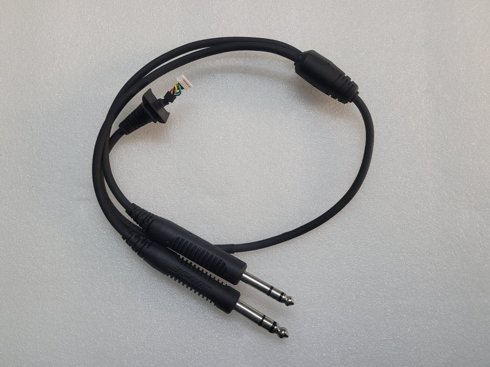 Double Plug Cable for Bose proflight Aviation Headset Stereo / No supported A20