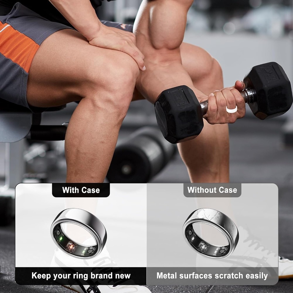 Ring Protector Compatible with Oura Ring, Silicone Scratch Protection Size: S