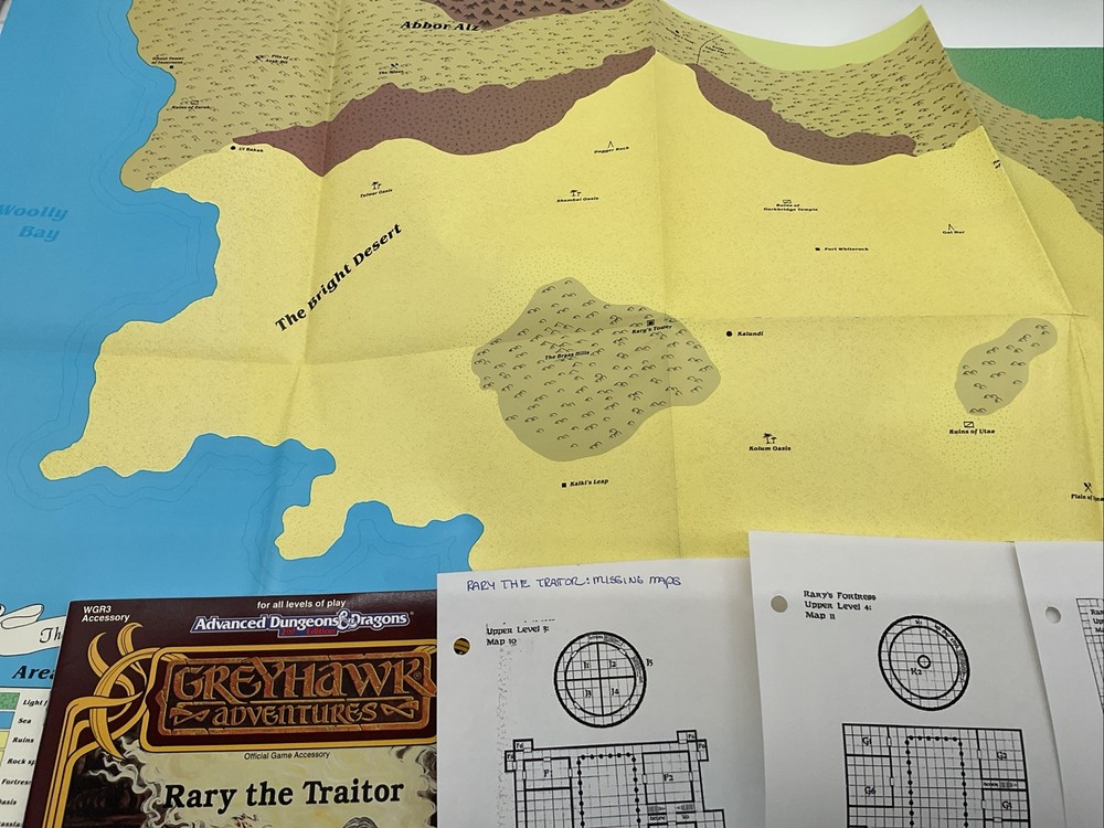 AD&D module WGR3 Rary the Traitor with Map (1992)