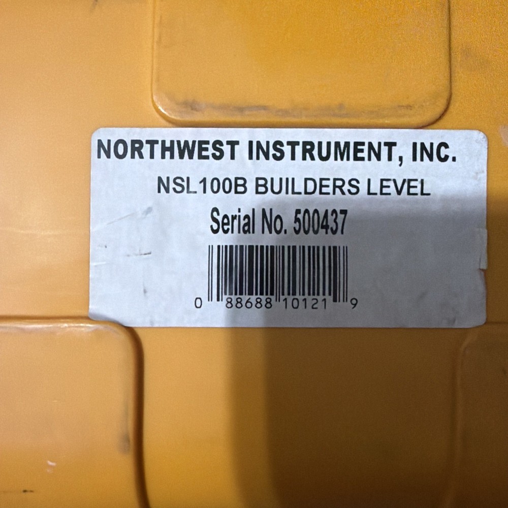 Northwest Instruments NWI Siteline Builders Level NSL100B Case Instructions