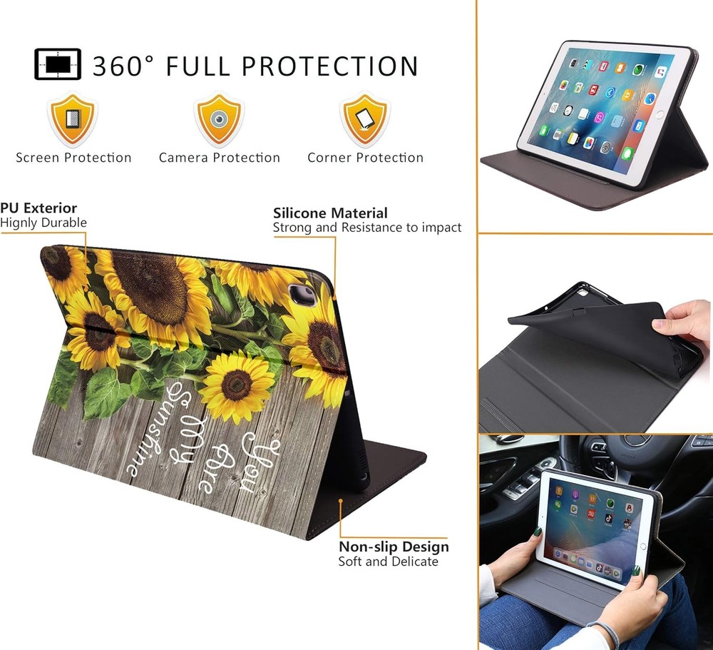 Case for iPad mini 5/4, Protective Leather Case with Adjustable Stand, Auto Wake