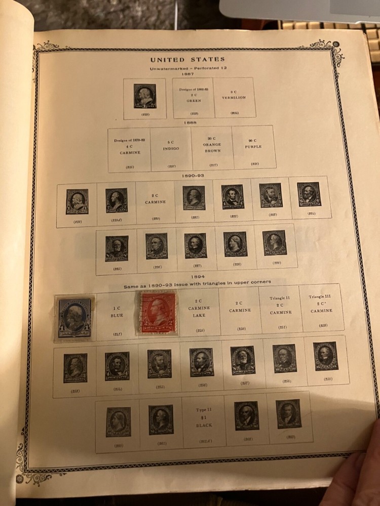 Vintage Scott The American Album For United States Stamps 1954 Ed. 136 stamps