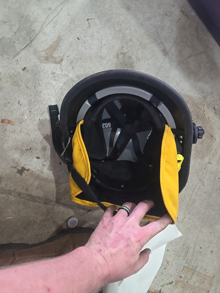 Black Fire Fighter Helmet