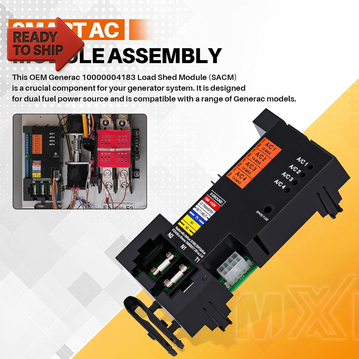 MXLTYXM A0004499959 Transfer Switch Smart AC Module (SACM) Load Shed Module For