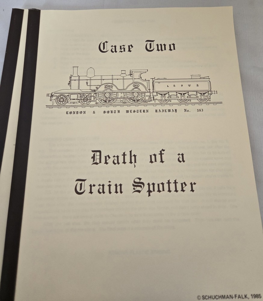 Vintage 80s Complete Murder Mystery Game 4 Cases Menu for Murder