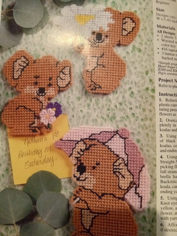 Plastic Canvas Patterns Magazine Magnets Flower Pattern Plastic Canvas Crafts