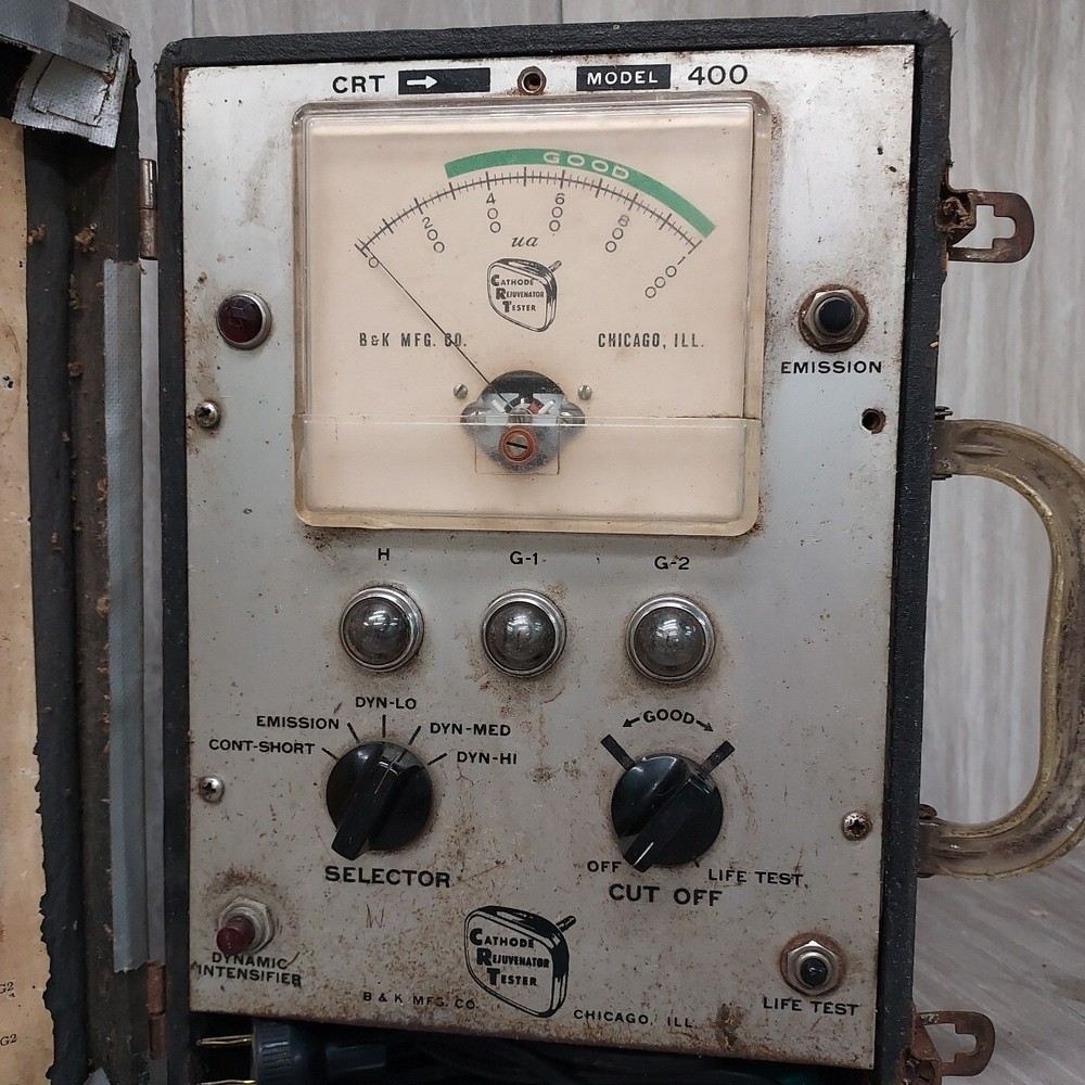 Vintage B & K CRT Cathode Rejuvenator Tester Model 400 Powers On Untested