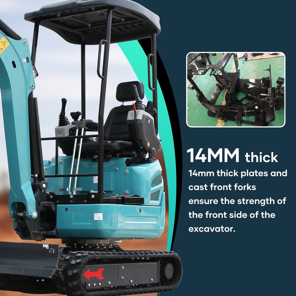 2.5-ton mini excavator, telescopic side-swing, pilot control, 5500lb mini digger