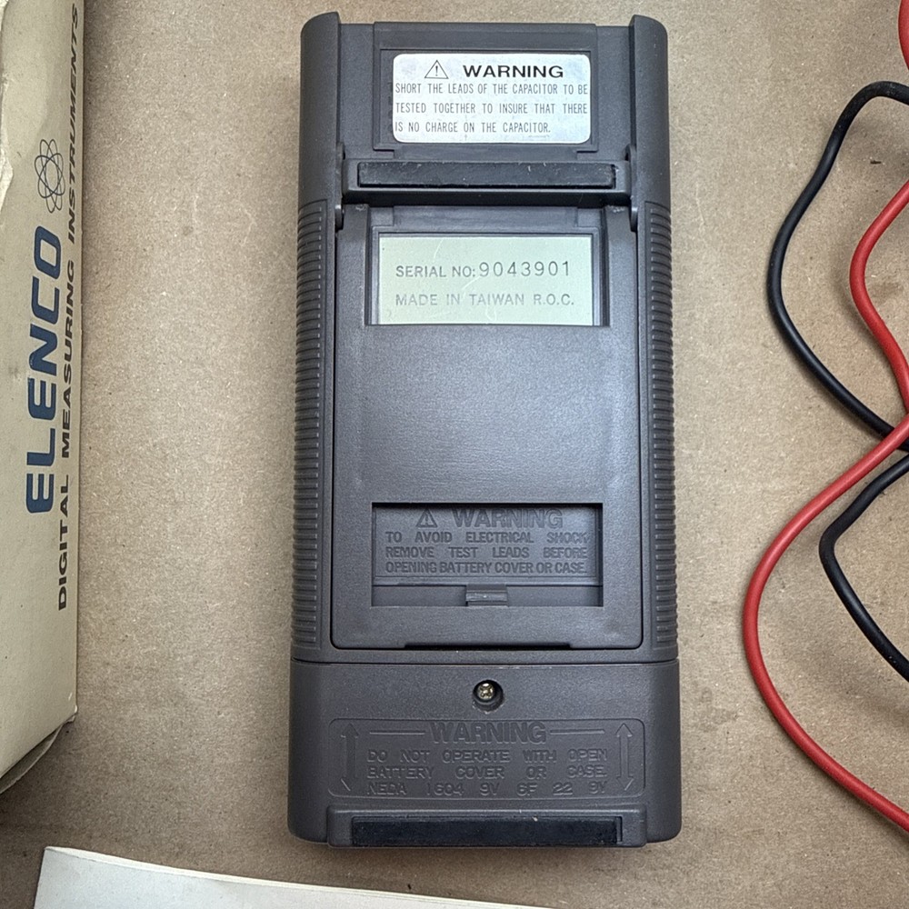 ELENCO LCR-1801 Digital Meter Frequency Temperature DC Volt Diode Open Box