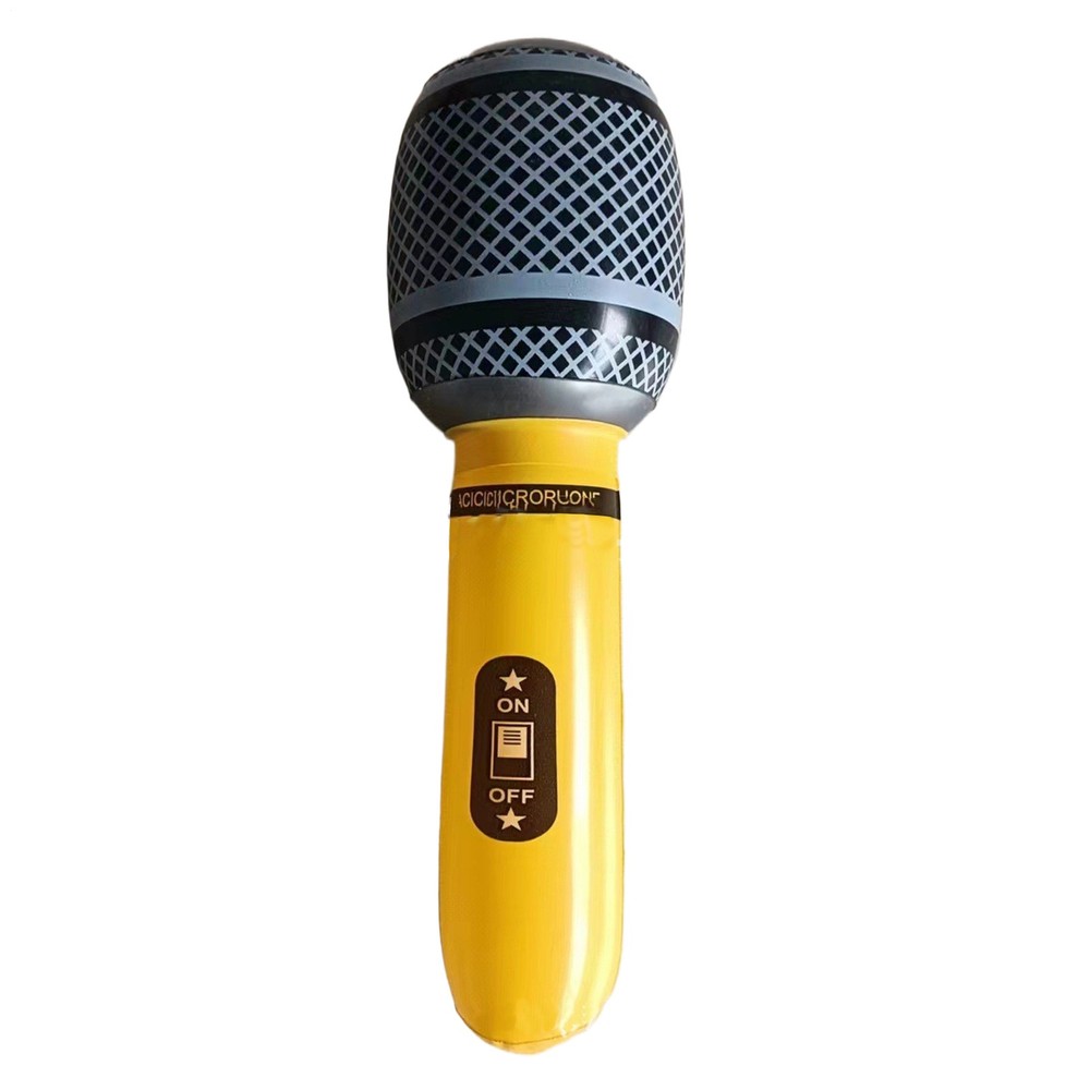 Inflatable Singing Activity Microphone Assorted Colors Blow Up Microphone Props