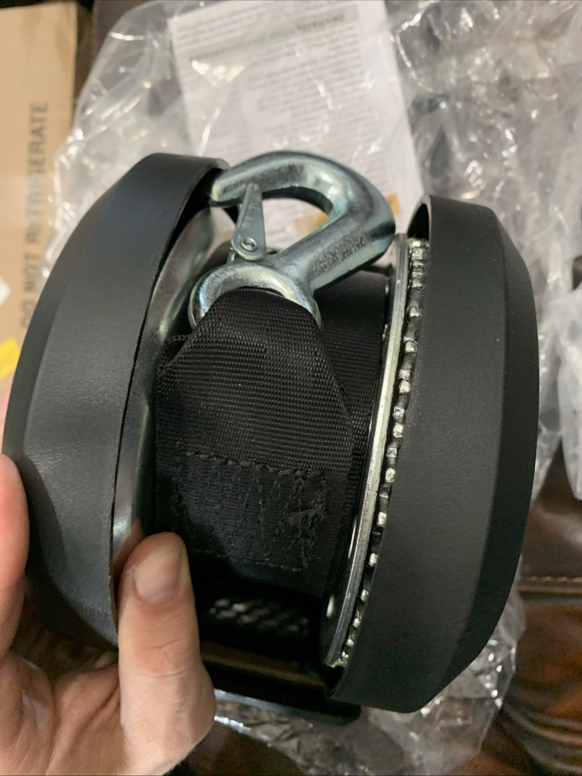 Fulton XLT Trailer Winch, 1500 lbs, 20 ft Strap, 6 Inch Handle, Black Finish