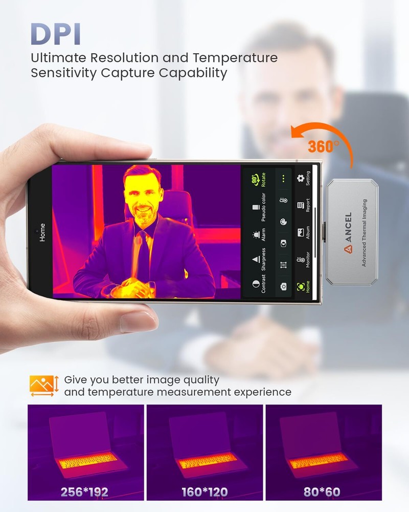 ANCEL IR101 PLUS Compact Night Thermal Imaging Camera for USB-C Android Devices