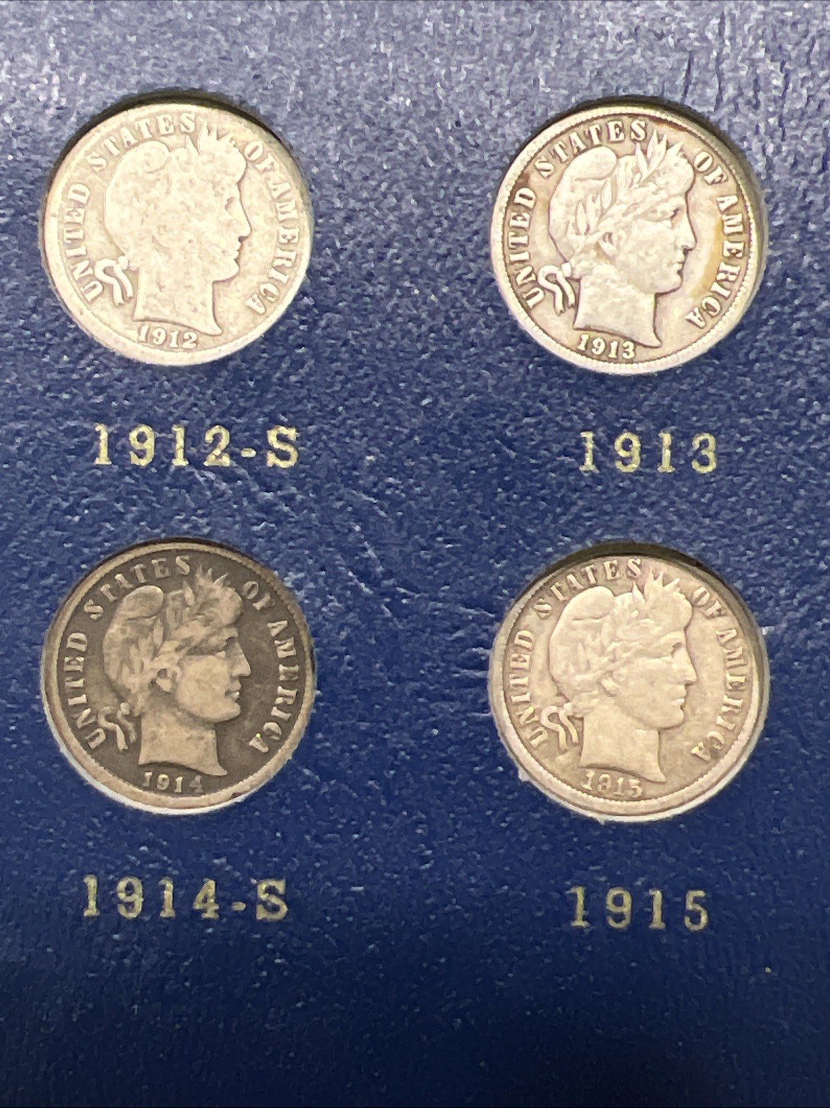 1892-1916 Barber Dime Silver Set. Collection Of 41 Nice Higher Grade Coins!