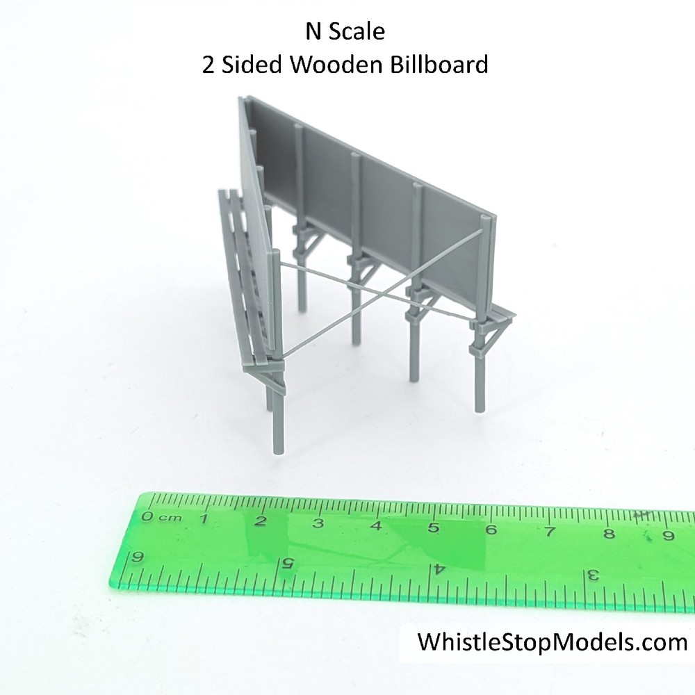 HO Scale 2 sided Old 40ft Billboard