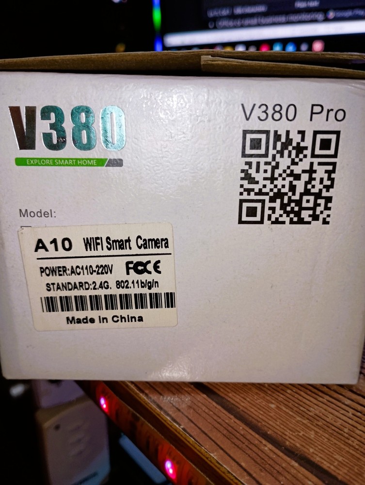 wifi smart net camera panoramic view v380 pro