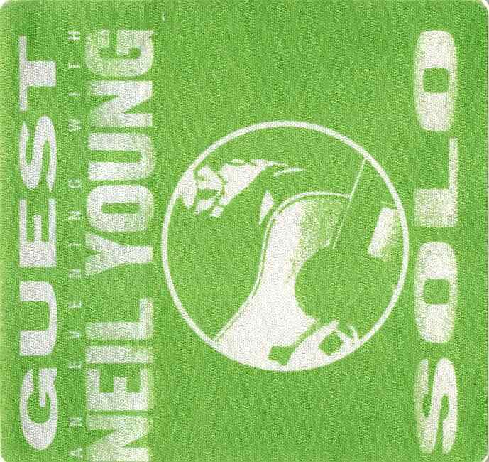 Neil Young Backstage Pass Green Guest Cloth Variant