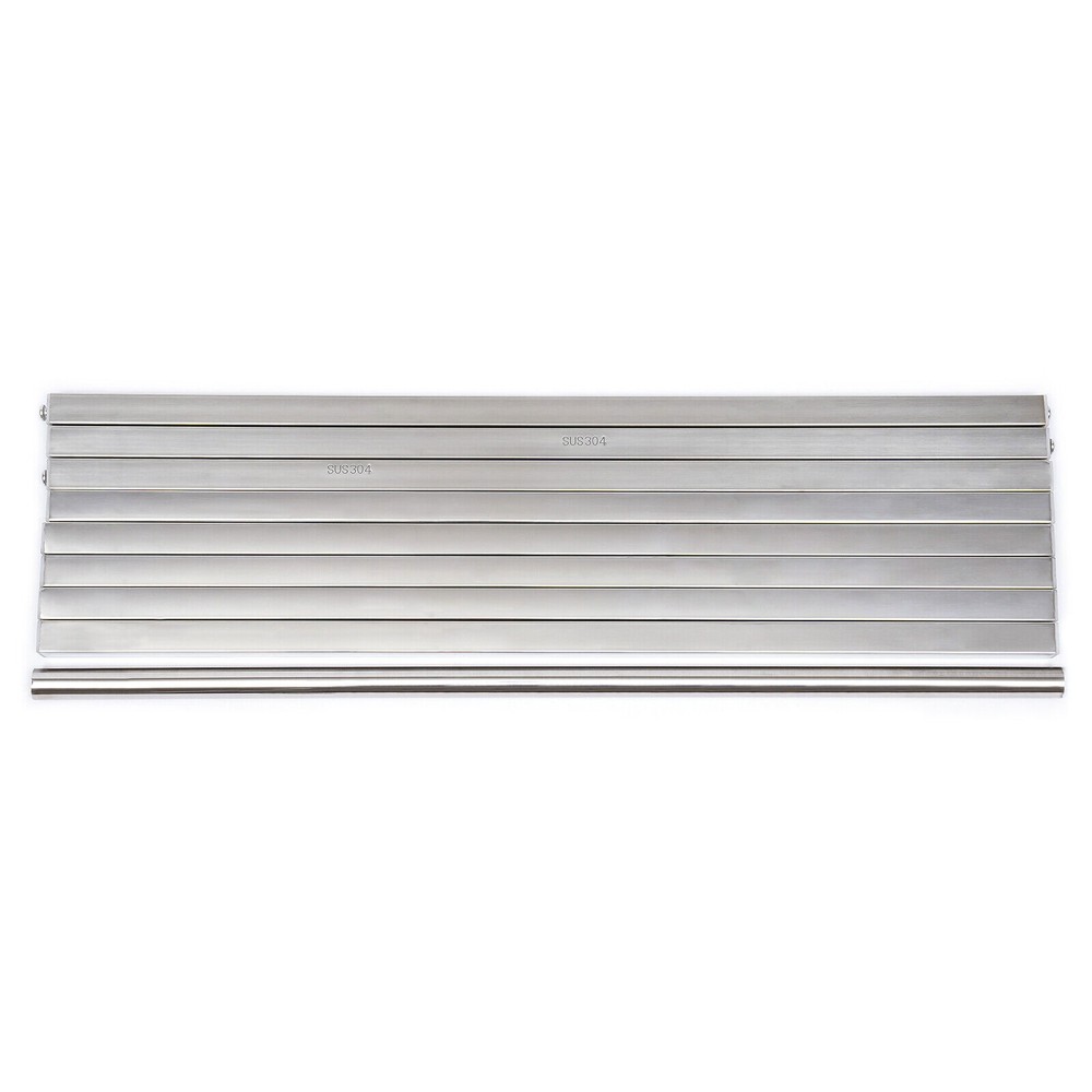 Wall Mount Microwave Oven Shelf Kitchen Item Storage Bracket W/12Hooks Stainless