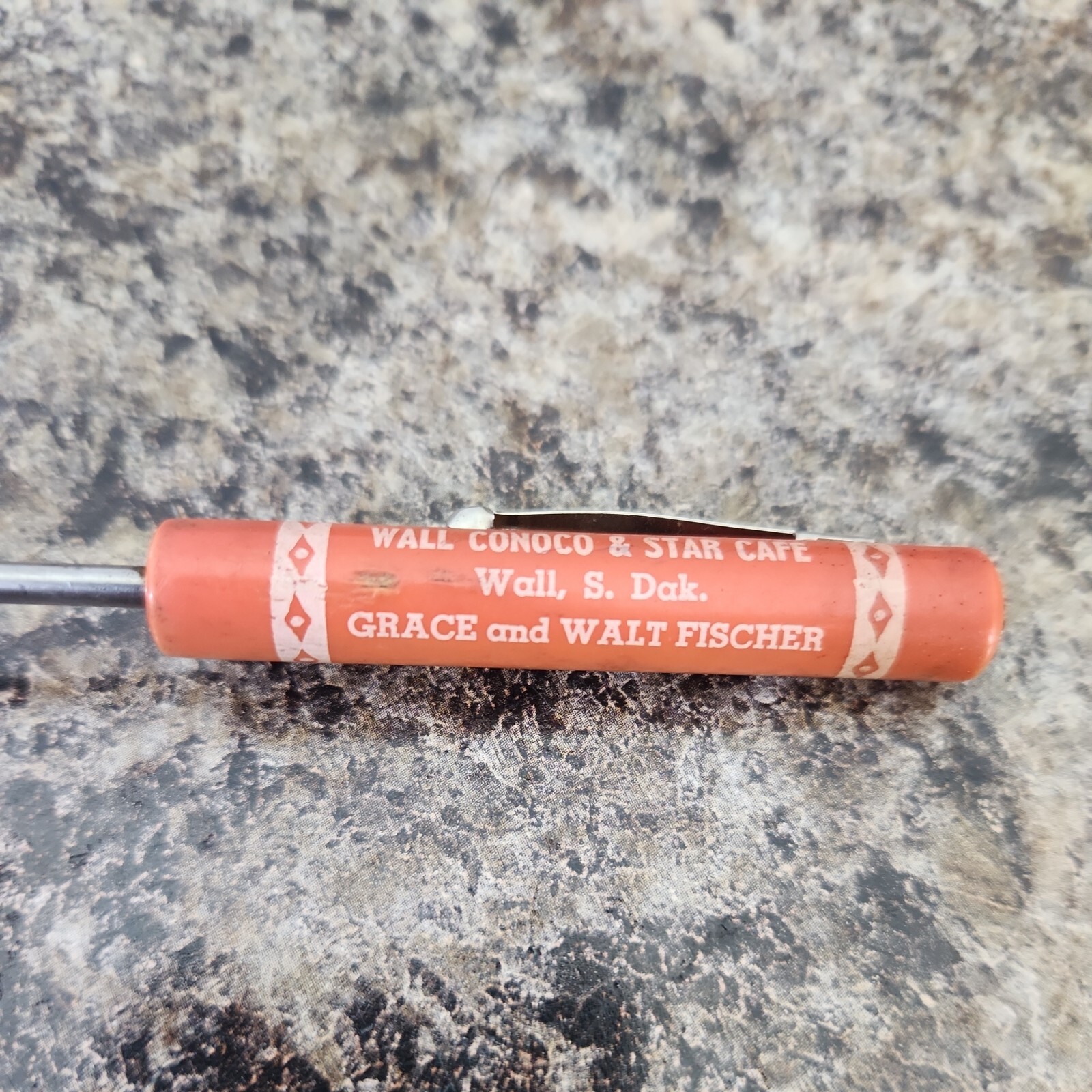 Vtg Wall Conoco & Star Cafe South Dakota Fischer Screw Driver