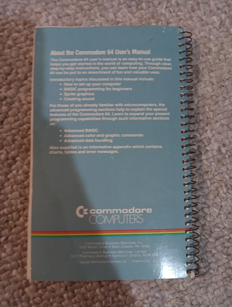 C64 Commodore 64 User's Manual