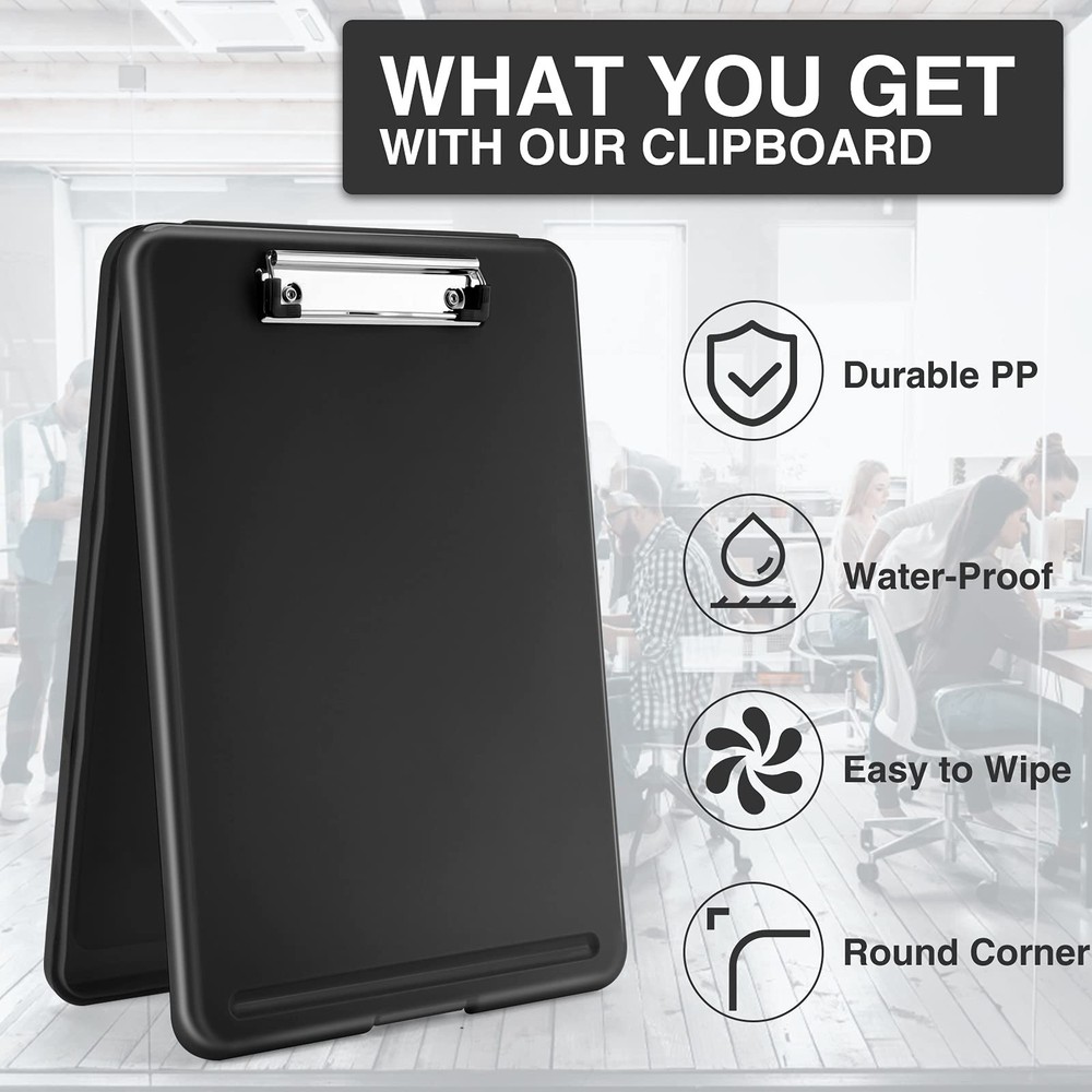 Clipboard with Storage Plastic Folding Clipboard Organizer