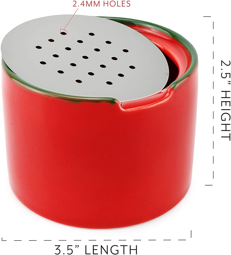 Fruit Fly Traps 2pk; Empty Ceramic Gnat Catchers w/ Vented Lids