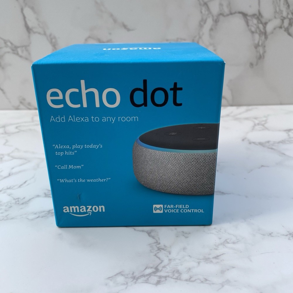 Amazon Echo Dot (3rd) Gen. Bluetooth, With Alexa. Charcoal. New / Sealed.