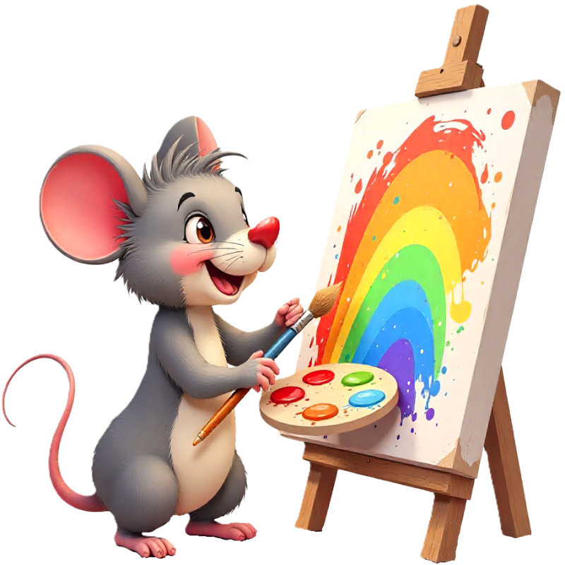 30 Custom Mouse Painter Personalized Address Labels