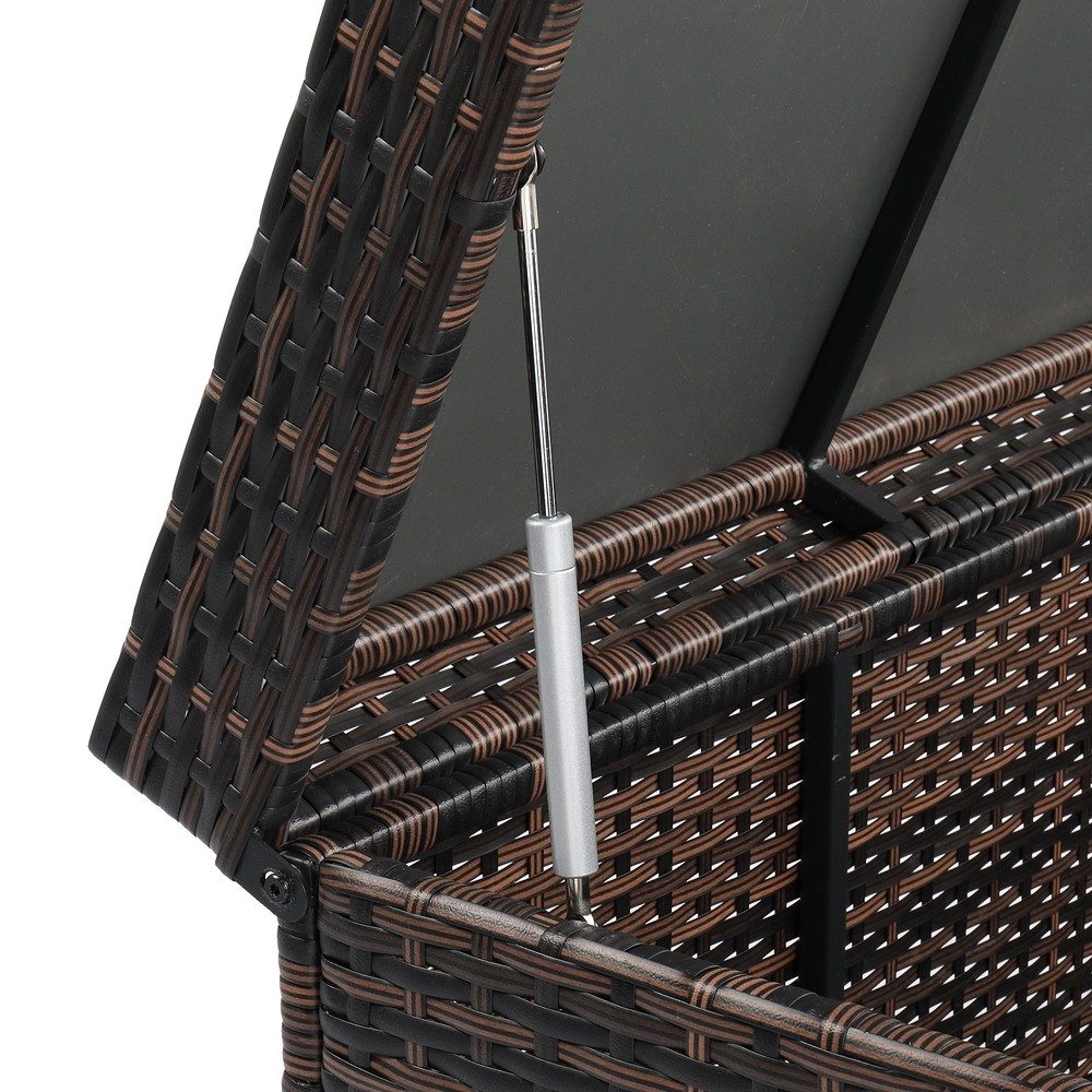 Simple And Practical Outdoor Deck Box Storage Box Brown Gradient, in stock
