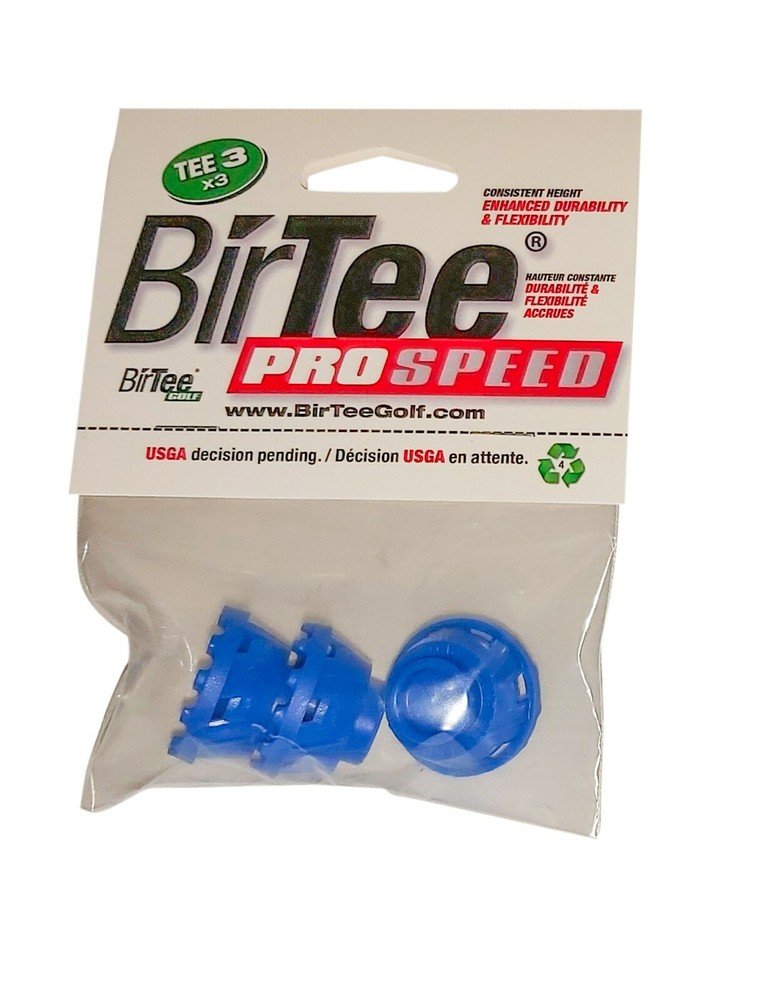 BirTee Pro Golf Tees - Size #3 (3/4") - 3 Tees Per Pack - For Winter/Simulators