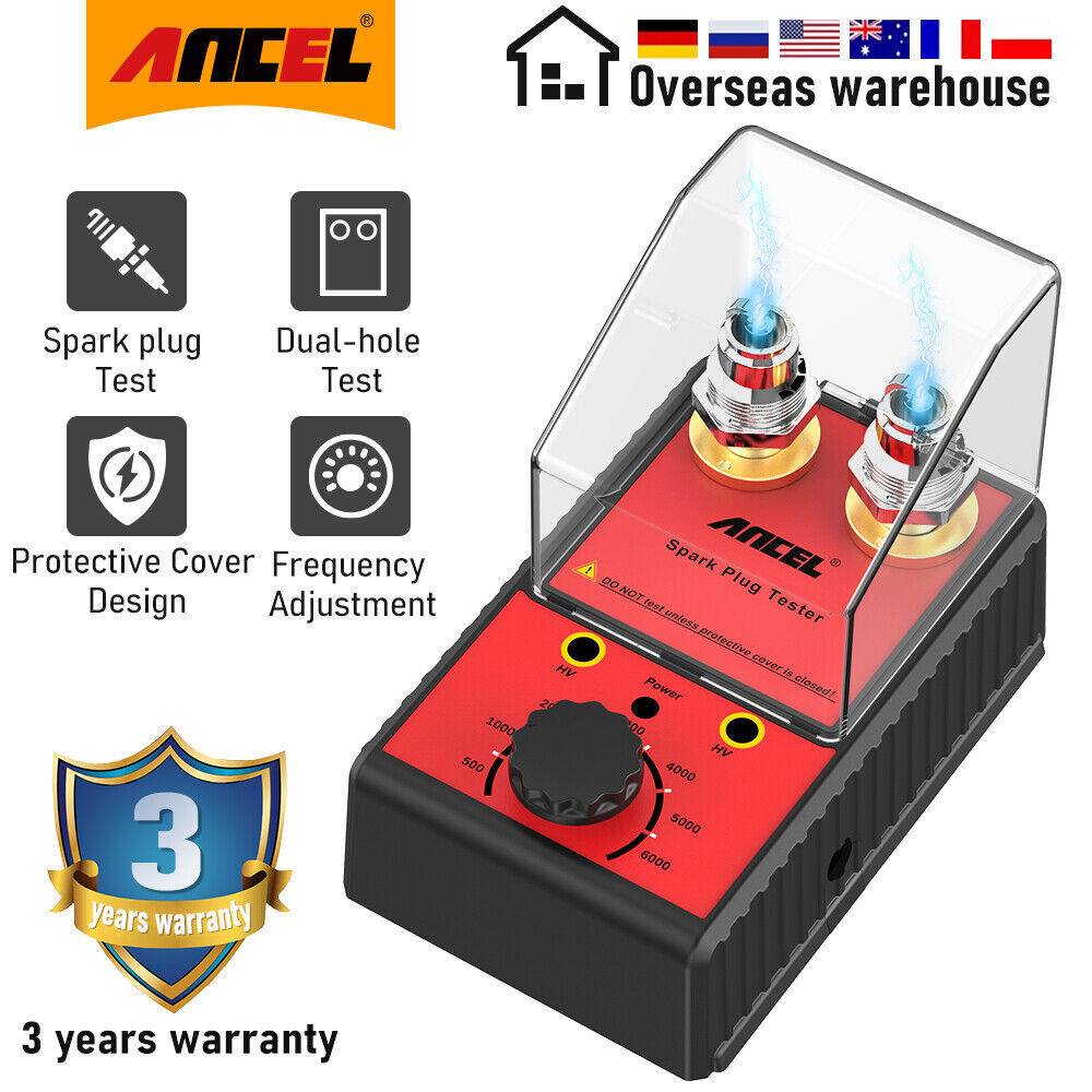 Dual Hole 12V Car Spark Plug Tester Ignition Plug Analyzer Diagnostic Detector