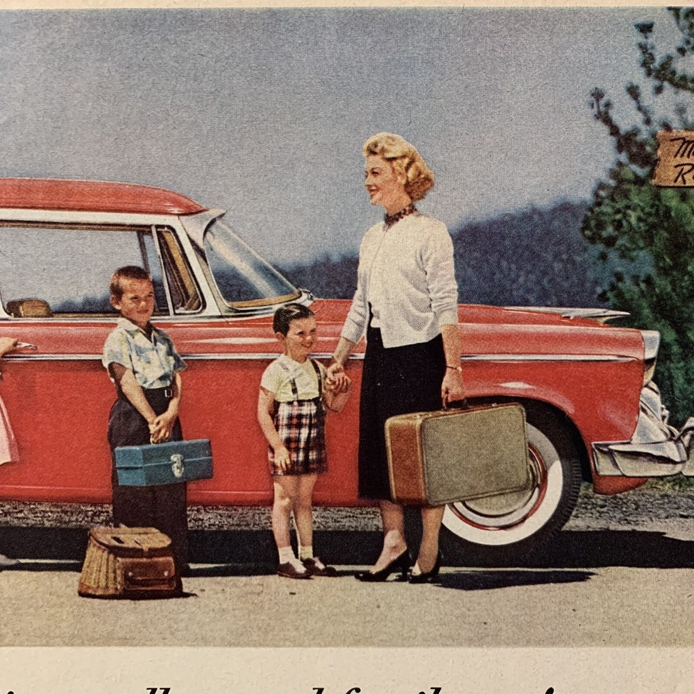 Vintage 1955 Studebaker station wagon advertisement￼