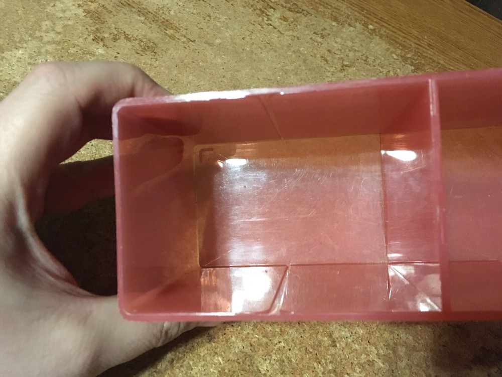PINK DRAGON SHIELD HARD PLASTIC CARD STORAGE BOX CASE ONLY NO LID / WRONGWAY052