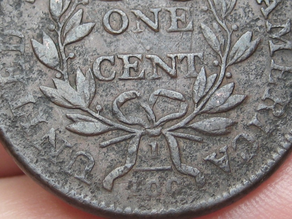 1802 Draped Bust Large Cent Penny- With Stems, VF/XF Details
