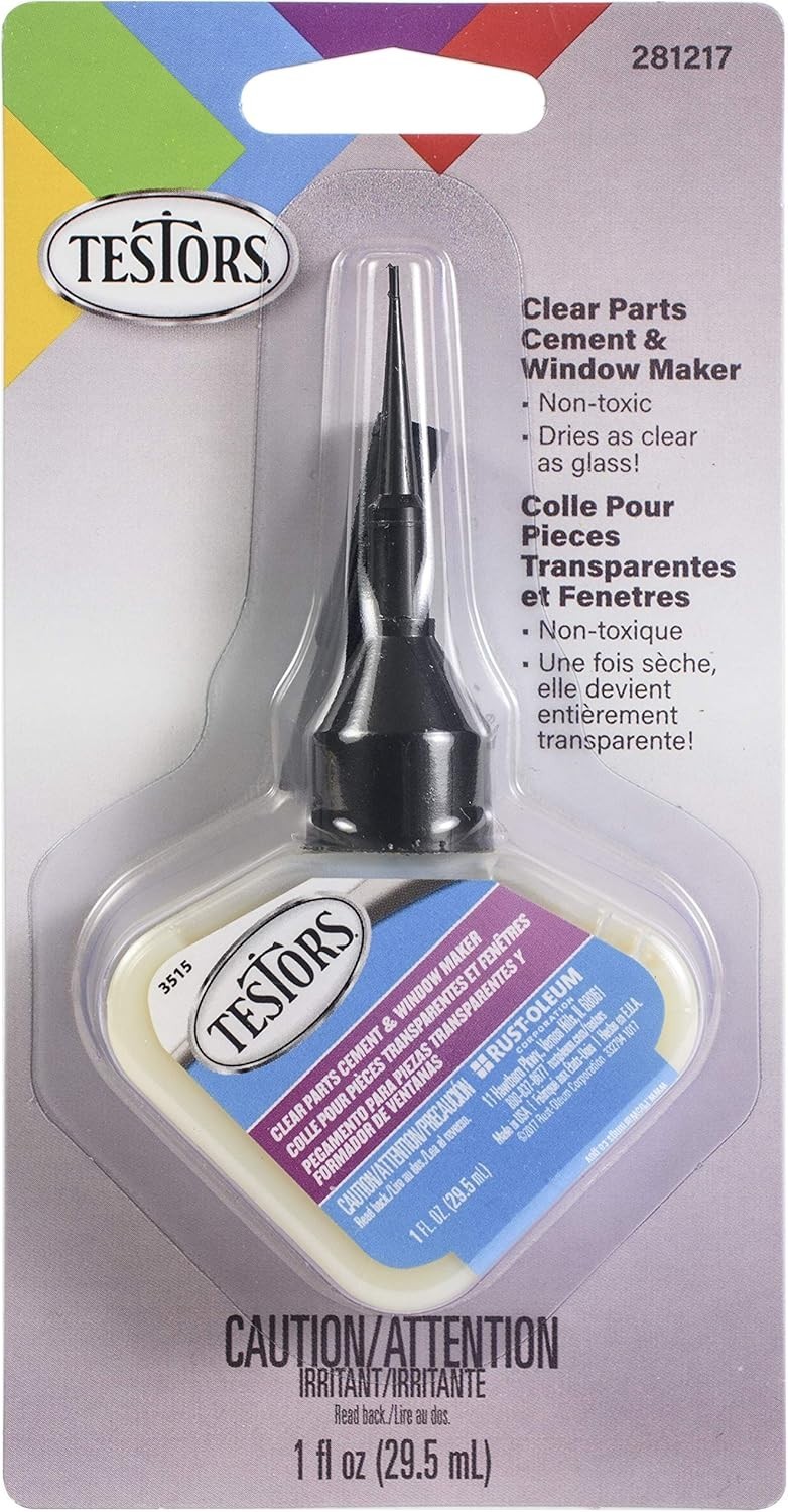 Testors #281217 Clear Parts Cement w/Applicator New Free Shipping