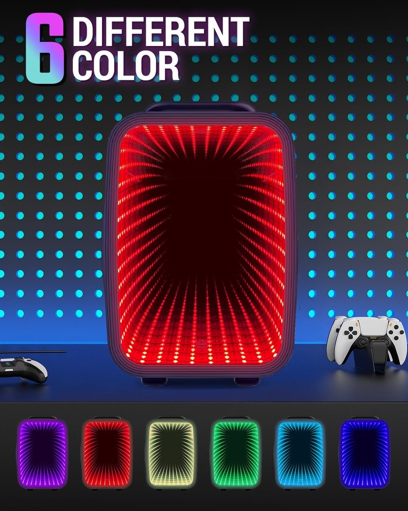 Mini Fridge, 4 Liter/6 Cans Small Refrigerator With Dimmable LED Light,AC/DC ...