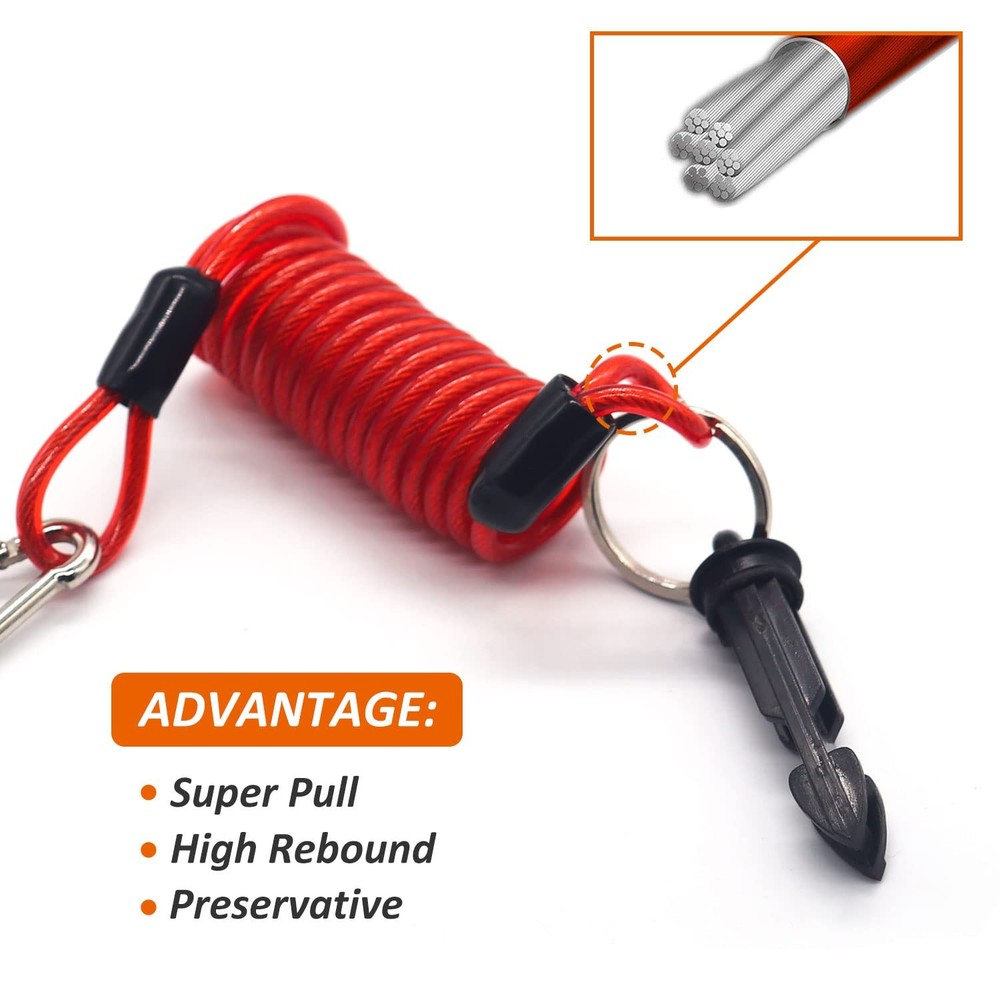 bestune Trailer Breakaway Cable Replacement - 4 Ft