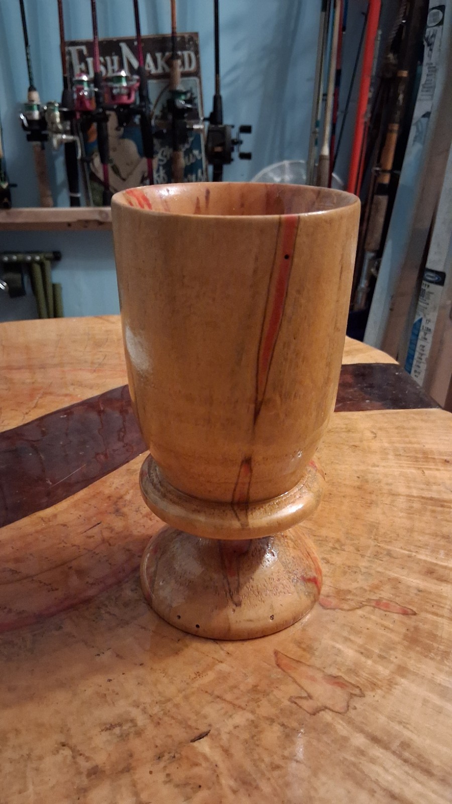 Hand Made Box Elder Wooden Goblet