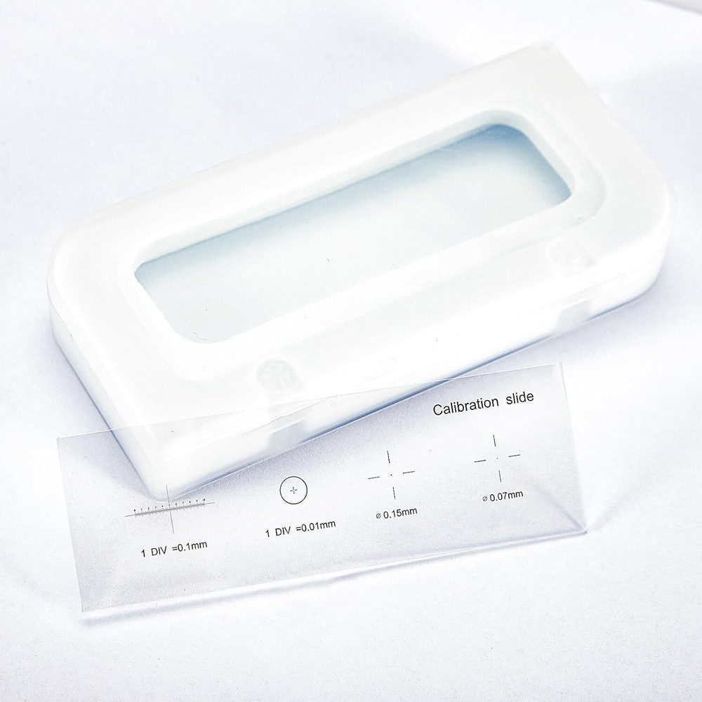 New 0.01mm Microscope Reticle Calibration Slide Multifunctional Microscope US