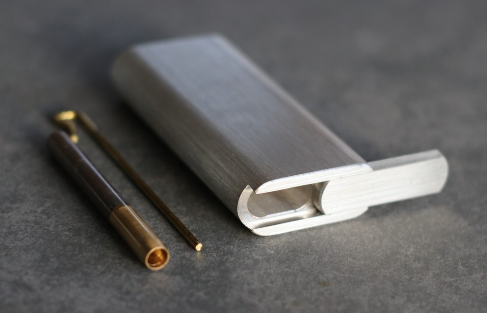 4" Solid Aluminum Dugout Stash Box- Locking Slider Lid-American Crafted