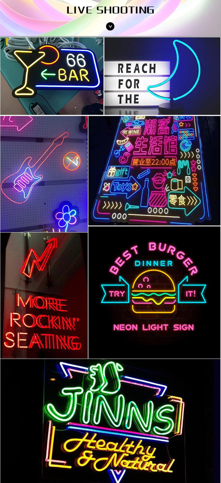 Separated Neon Flexible LED Light Strip Cover 8mm DIY Bendable Silicone Diffuser