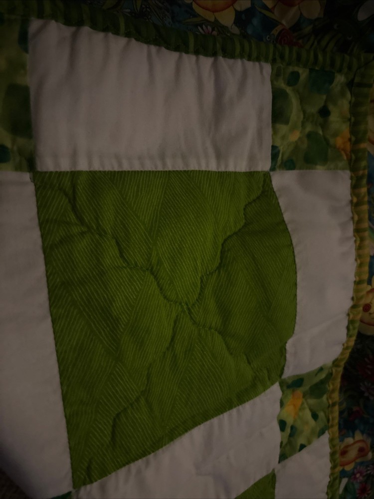 Handmade St Paddy Theme Quilt Rectangle Throw /Wall Hanging