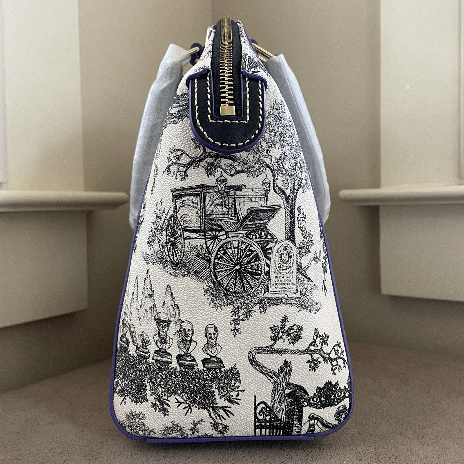 Dooney & Bourke Disney 2025 Haunted Mansion Toile Satchel Bag - NWT