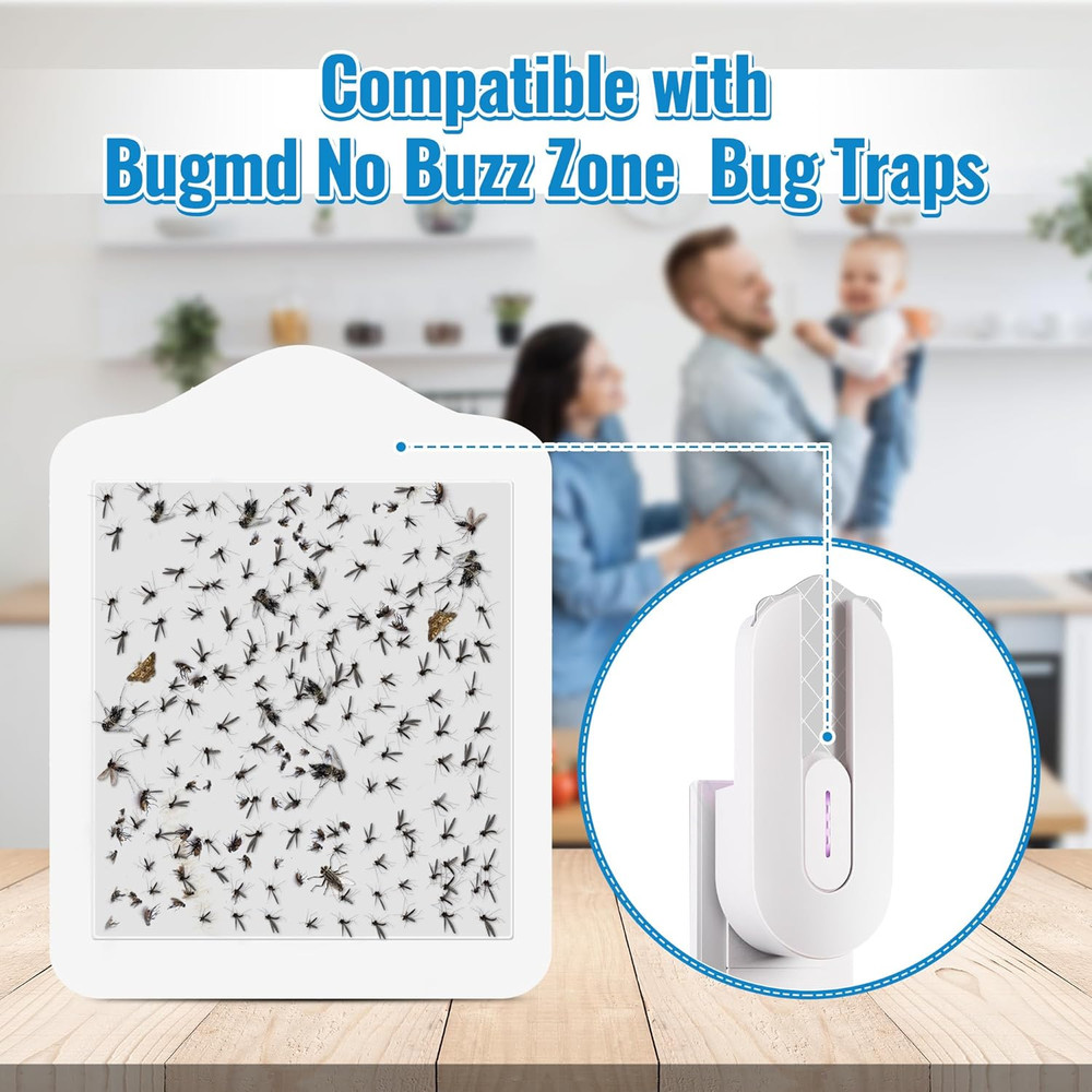 Qualirey 20 Pack Flying Insect Trap Refill Compatible with Bugmd No Buzz Zone