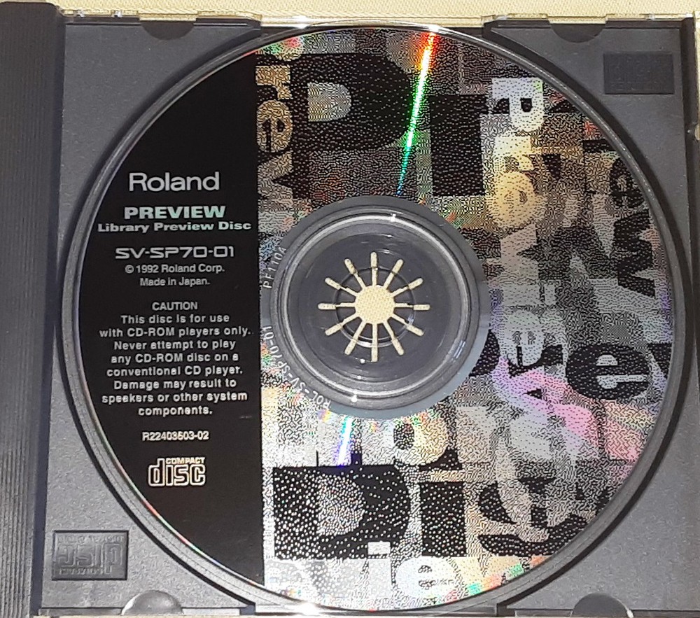 Roland Library Preview Disc SV-SP70-01 CD-ROM