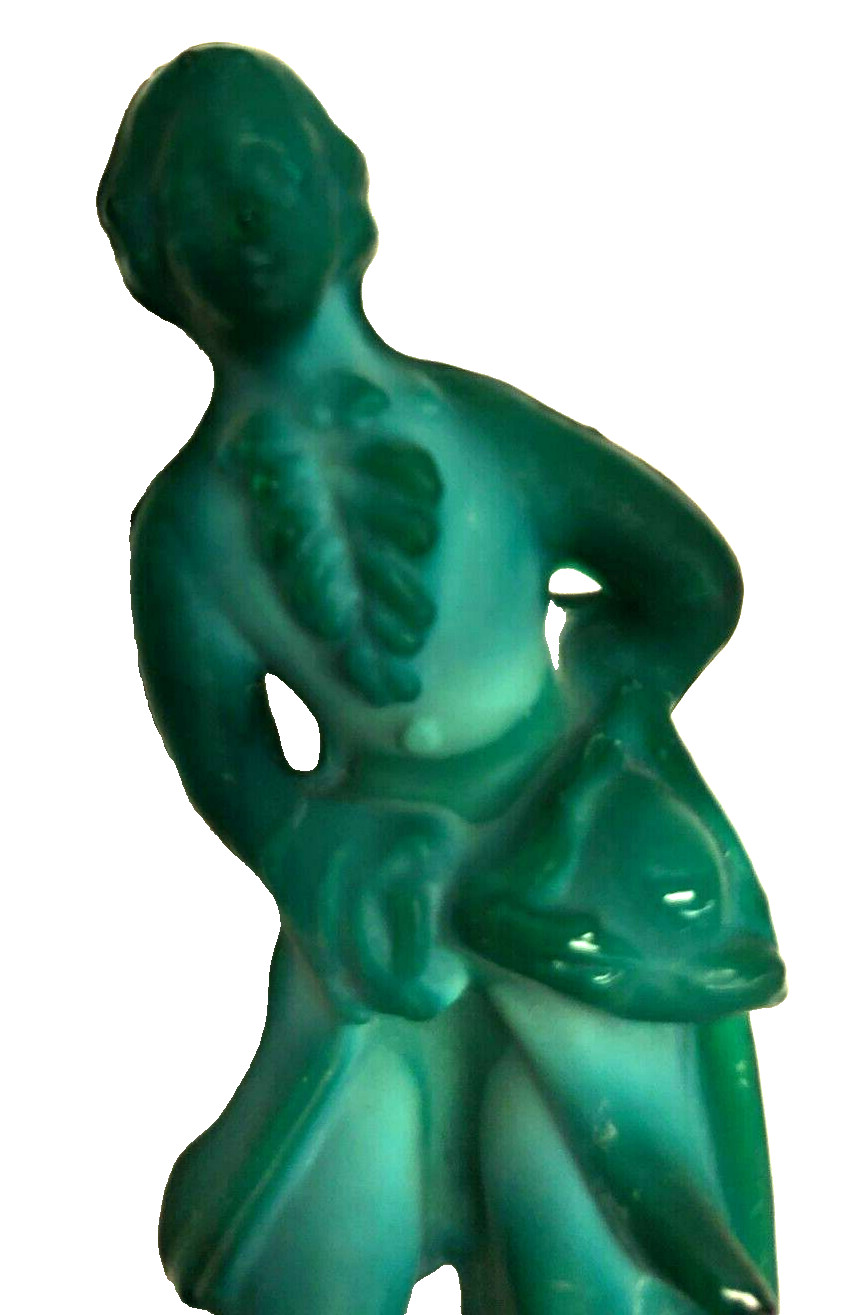 Decorative Bohemian Czech Malachite Glass Beautiful Statue George Washington NEW