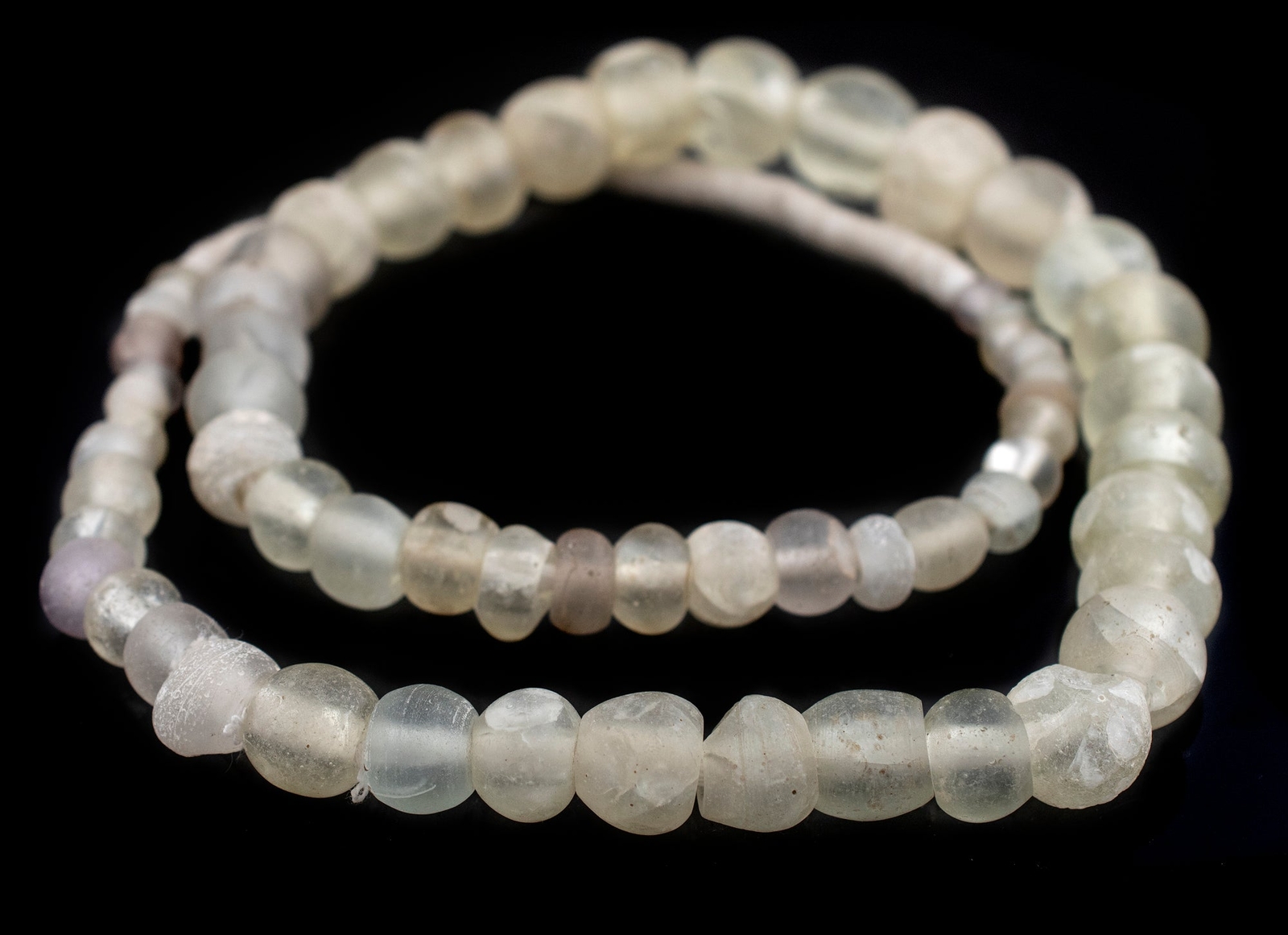 Antique Transparent Dutch Dogon Trade Beads 14mm Nigeria African Clear Round