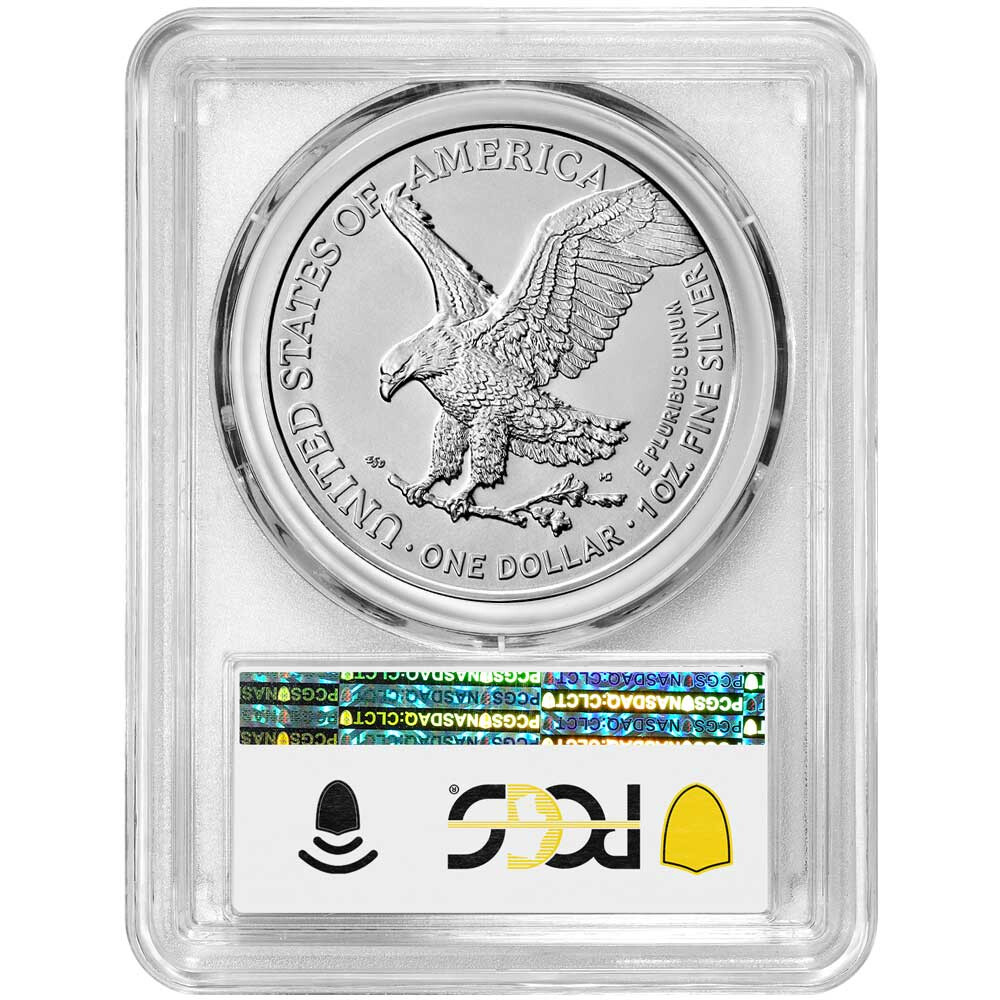 2024 (W) $1 American Silver Eagle PCGS MS70 Blue Label