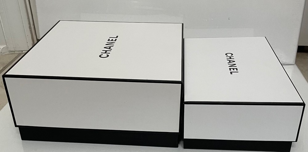 Authentic CHANEL Square & Rectangular Empty Gift Storage Box 8.5x8.5- 8.5"x5.5"
