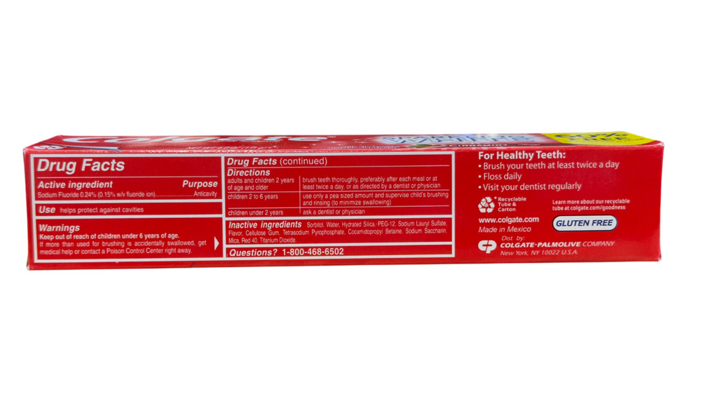 Colgate Sparkling White CinnaMint x [3 Pack] Gel Toothpaste 4.0 oz. Anticavity