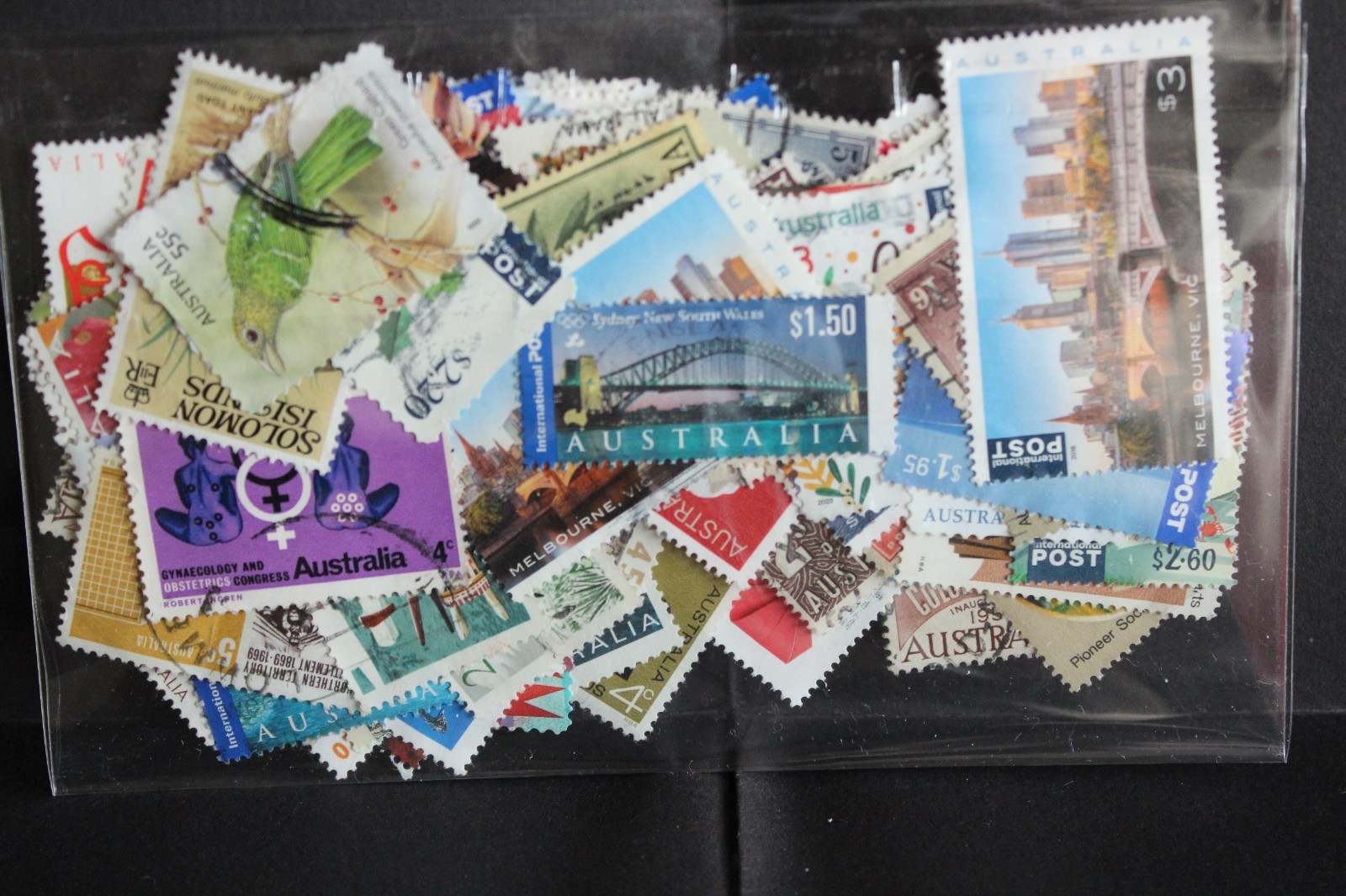100 Used Australian  Stamps
